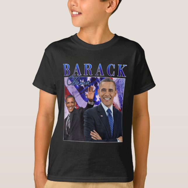 Barack Obama Retro Vintage Stil T Shirt (Framsida)
