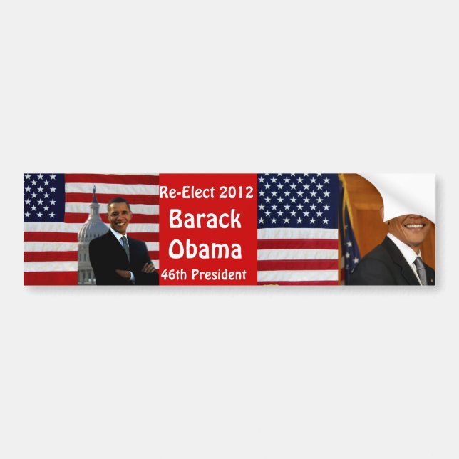 BARACK OBAMA-ReVALect_ Bumper Sticker Bildekal (Framsidan)