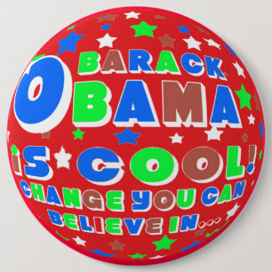 BARACK OBAMA ROLIGTUNGAR KLÄMMER FAST KNAPP
