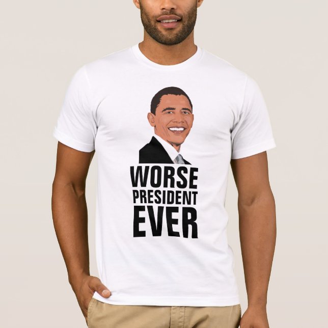 BARACK OBAMA, Sämsta president någonsin t-shirts (Framsida)