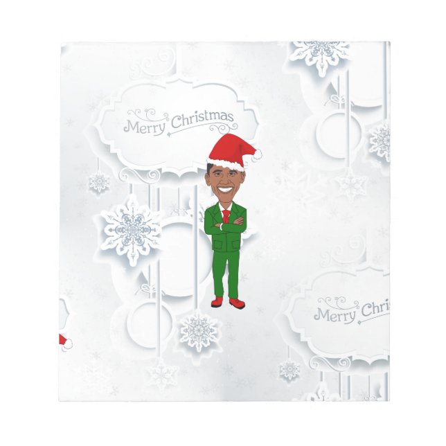 barack obama Santa Anteckningsblock (Framsida)