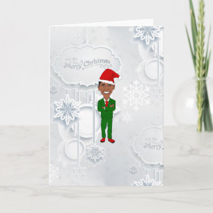 barack obama Santa Helgkort
