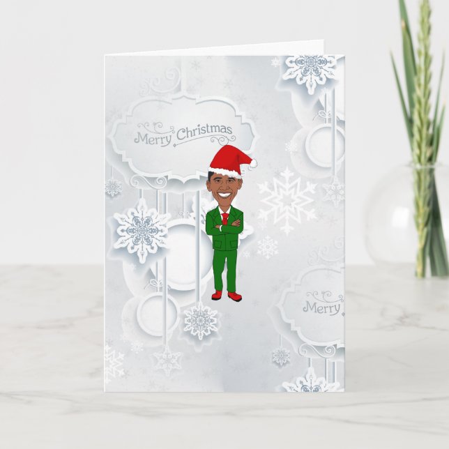 barack obama Santa Helgkort (Framsida)