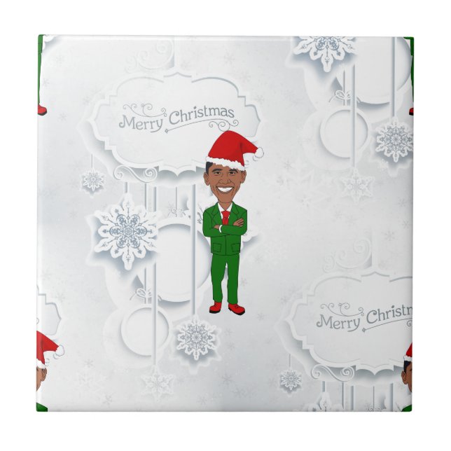 barack obama Santa Kakelplatta (Framsidan)