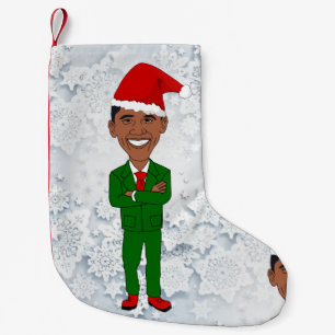 Barack obama santas christmas-lagerhållning liten julstrumpa
