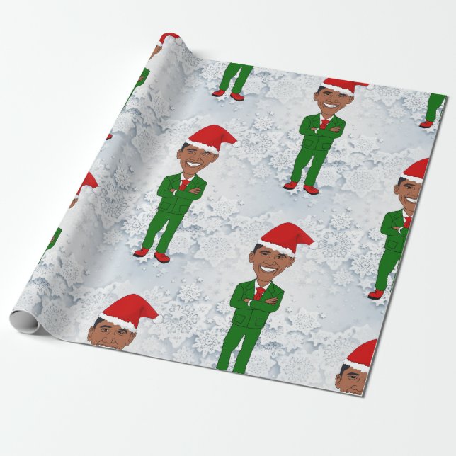 Barack obama santas papper presentpapper (Utrullad)