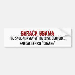 Barack Obama Saulen Alinsky av 21st. Cen… Bildekal