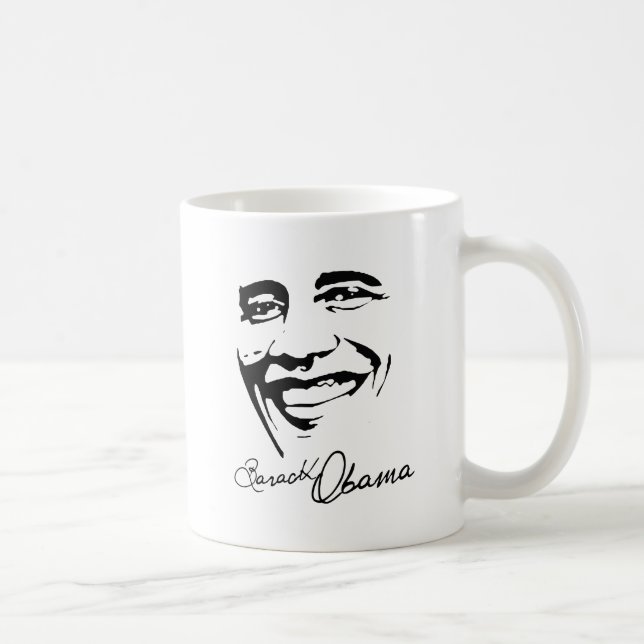 Barack Obama Signatur Kaffemugg (Höger)