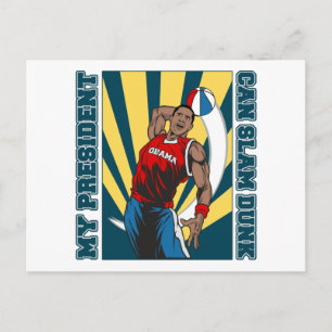 Barack Obama Slam dunk Vykort