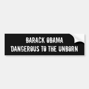 Barack Obama som är farligt till det ofött Bildekal