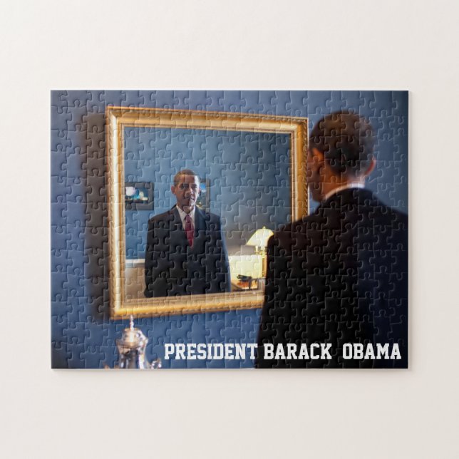 Barack Obama spegelreflexion Pussel (Horisontell)