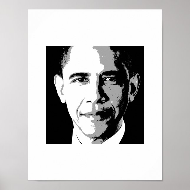 BARACK OBAMA SQUARE PORTRÄTT -.png Poster (Framsidan)
