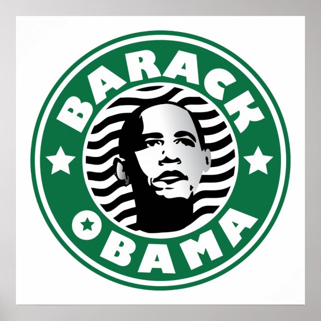 Barack Obama Star Caffeine grönt stjärtfenbuckle Poster (Framsidan)