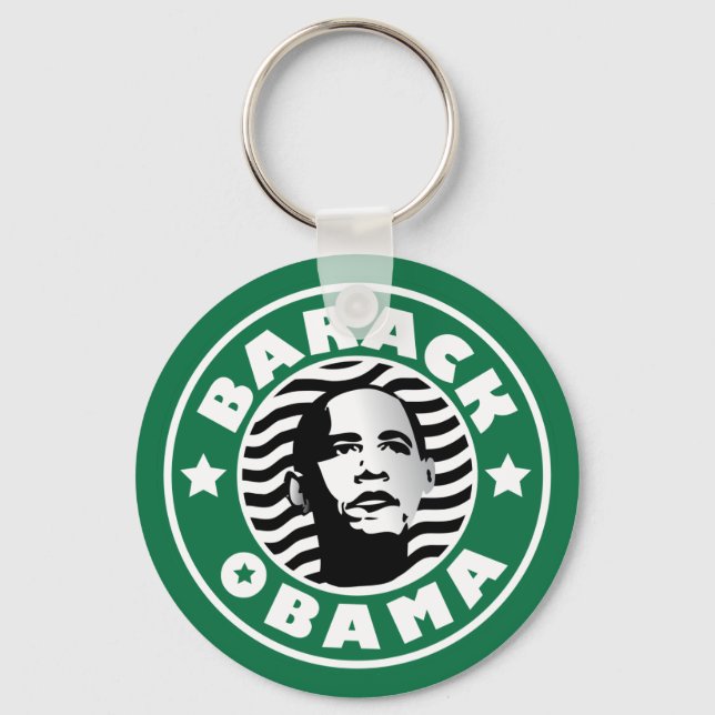 Barack Obama Star Caffeine Nyckelring (Framsida)