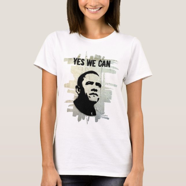 Barack Obama. Stencilera concrt Tee Shirt (Framsida)