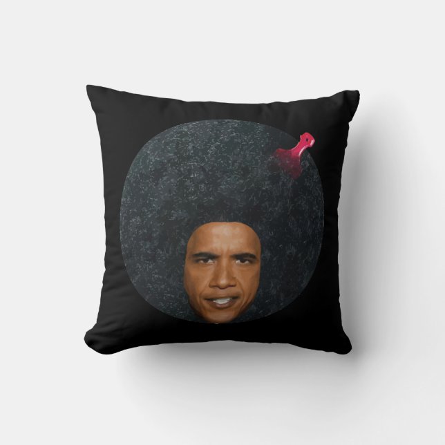 Barack Obama stencilerar det afro- porträtt Kudde (Framsida)