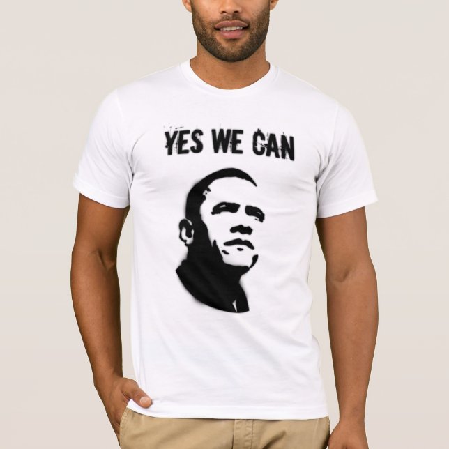 Barack Obama STENCILERAR Tee Shirt (Framsida)
