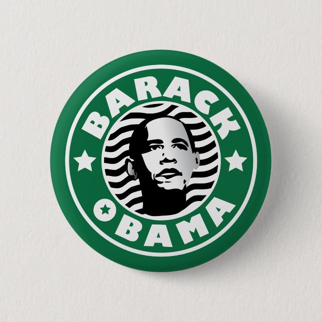 Barack Obama stjärnakoffein Knapp (Framsida)
