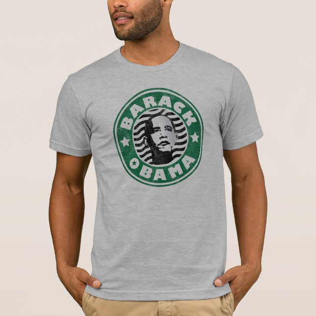 Barack Obama stjärnakoffein T-shirt (Framsida)