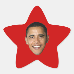 Barack Obama Stjärnformat Klistermärke