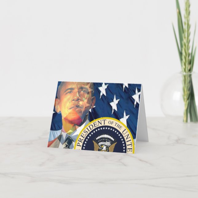 Barack Obama tackar för Volunteer Tack Kort (Framsida)