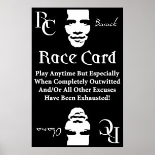 Barack Obama Tävling Card Poster