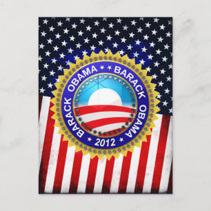 Barack Obama till president 2012 Vykort