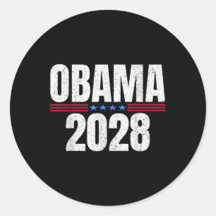 Barack Obama Till president 2028 Obama 2028 Runt Klistermärke