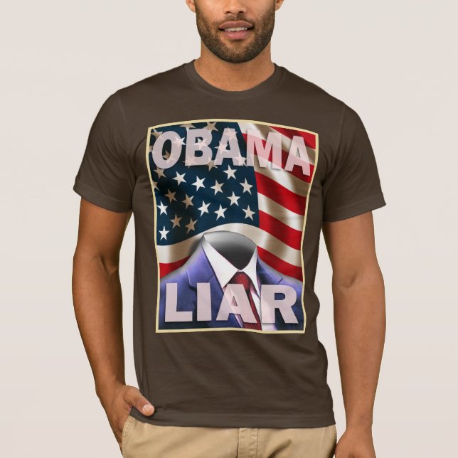Barack Obama - tomt följe av liggert T Shirt (Framsida)