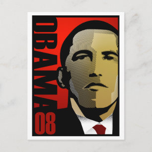 Barack Obama Toppen Hero Vykort
