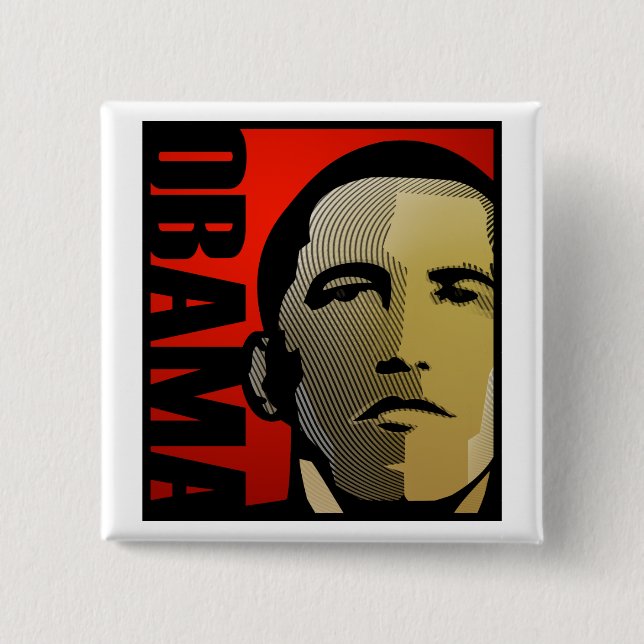 Barack Obama toppenhjälte Knapp (Framsida)