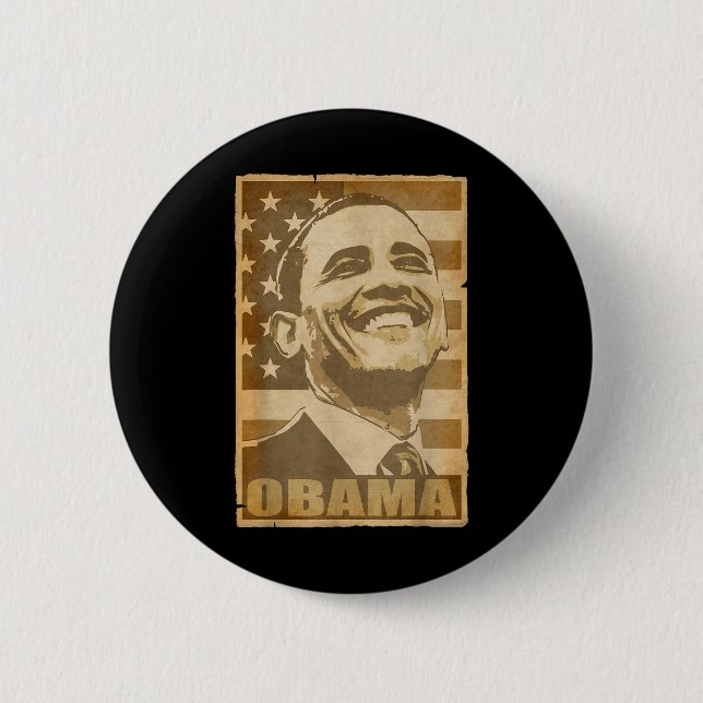 Barack Obama Torn Poster Knapp (Framsida)