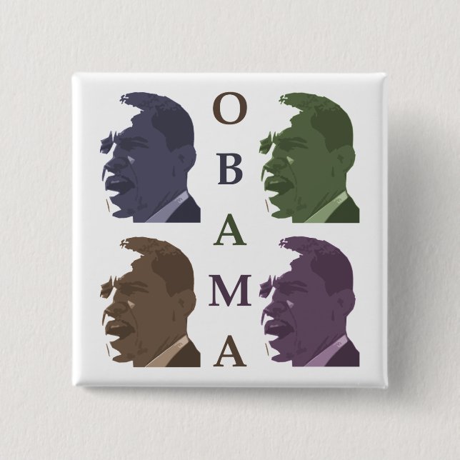 Barack Obama tvättade färgkampanjen knäppas Knapp (Framsida)