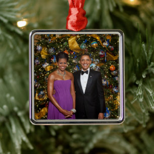 Barack Obama USA:s president Vita huset jul Julgransprydnad Metall