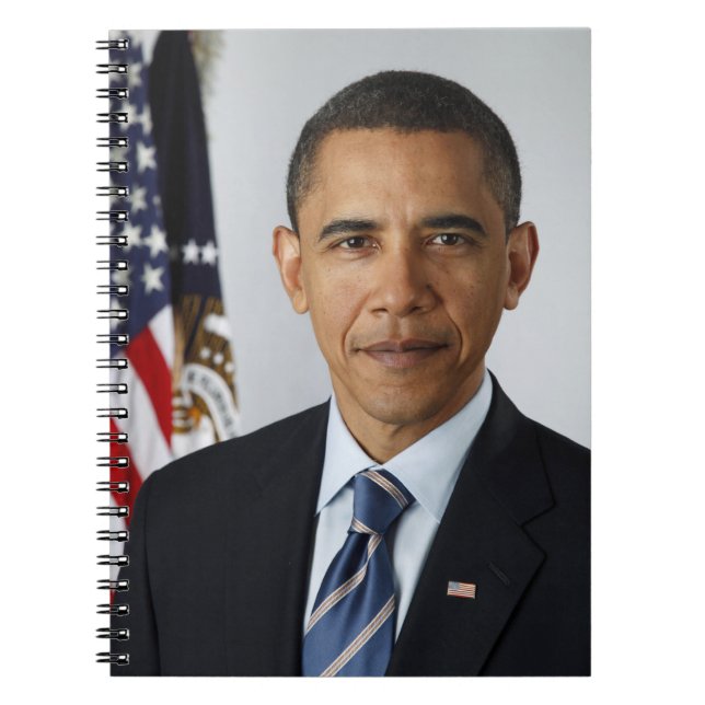 Barack Obama USA:s president Vita Huset Porträtt Anteckningsbok (Framsidan)