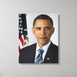 Barack Obama USA:s president Vita Huset Porträtt Canvastryck