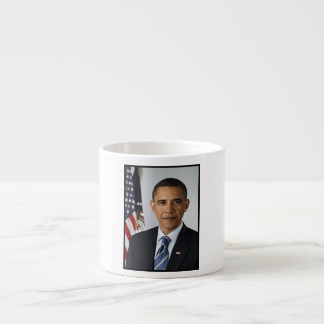 Barack Obama USA:s president Vita Huset Porträtt Espressomugg (Framsidan)