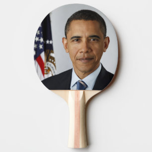 Barack Obama USA:s president Vita Huset Porträtt Pingisracket