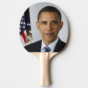 Barack Obama USA:s president Vita Huset Porträtt Pingisracket