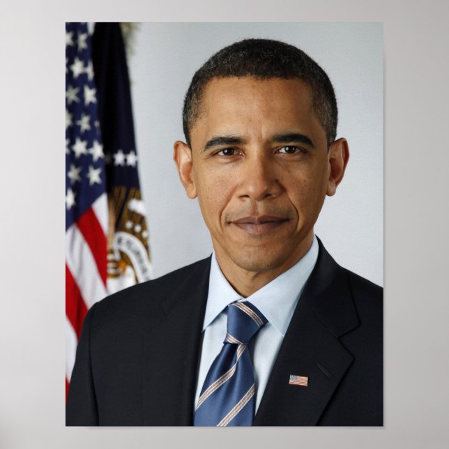 Barack Obama USA:s president Vita Huset Porträtt Poster (Framsidan)