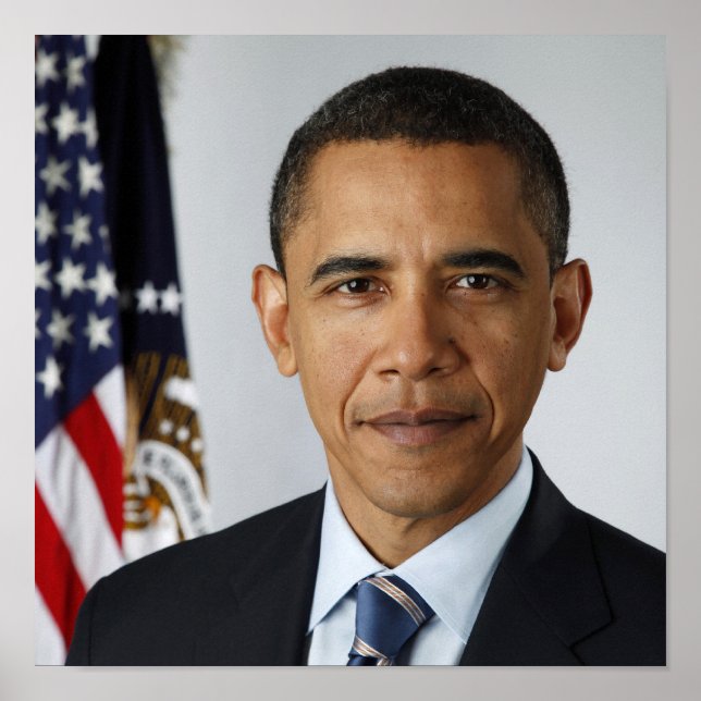 Barack Obama USA:s president Vita Huset Porträtt Poster (Framsidan)
