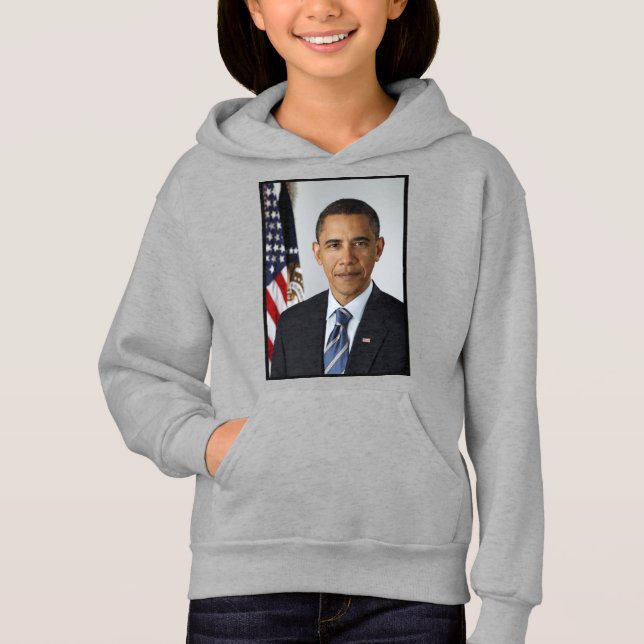 Barack Obama USA:s president Vita Huset Porträtt T Shirt (Framsida)