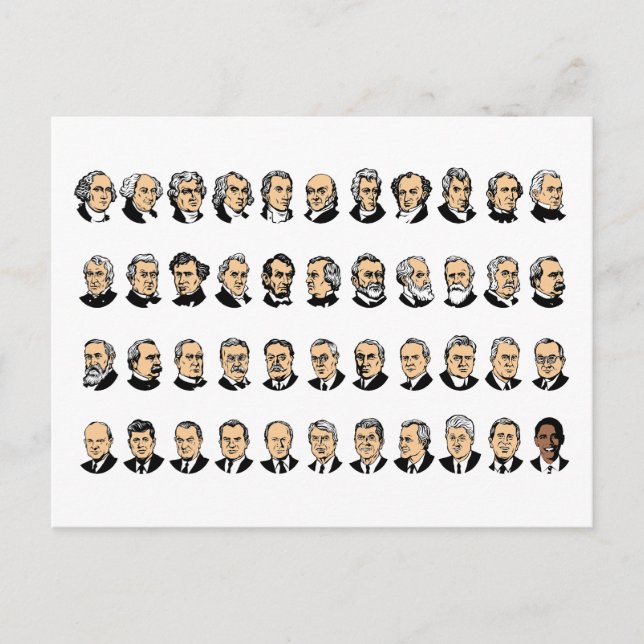 Barack Obama - USA:s presidenter Vykort (Framsida)