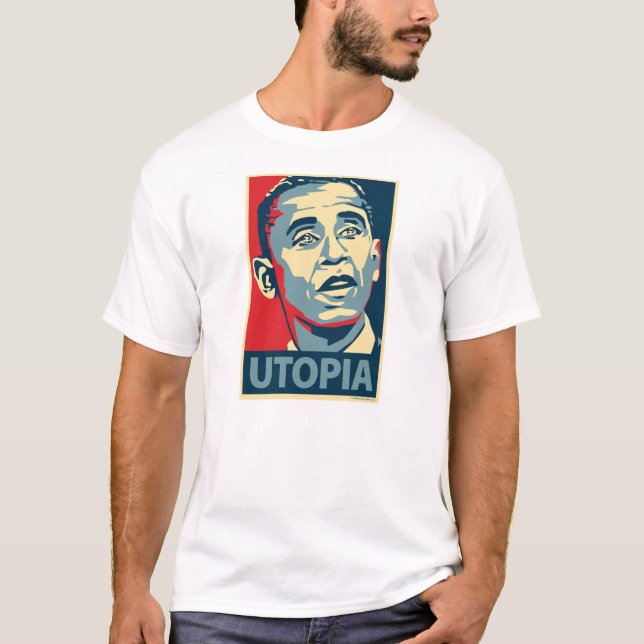 Barack Obama - Utopia: OHP-T-tröja T-shirt (Framsida)