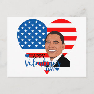 Barack Obama valentin Helg Vykort