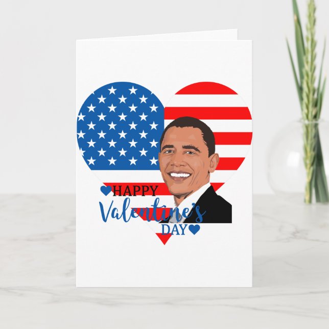 barack obama valentine helgkort (Framsida)