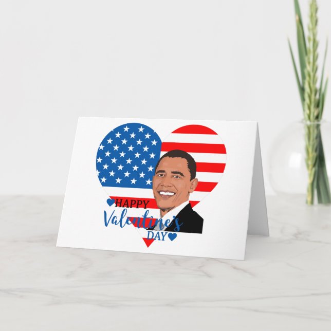 barack obama valentine helgkort (Framsida)