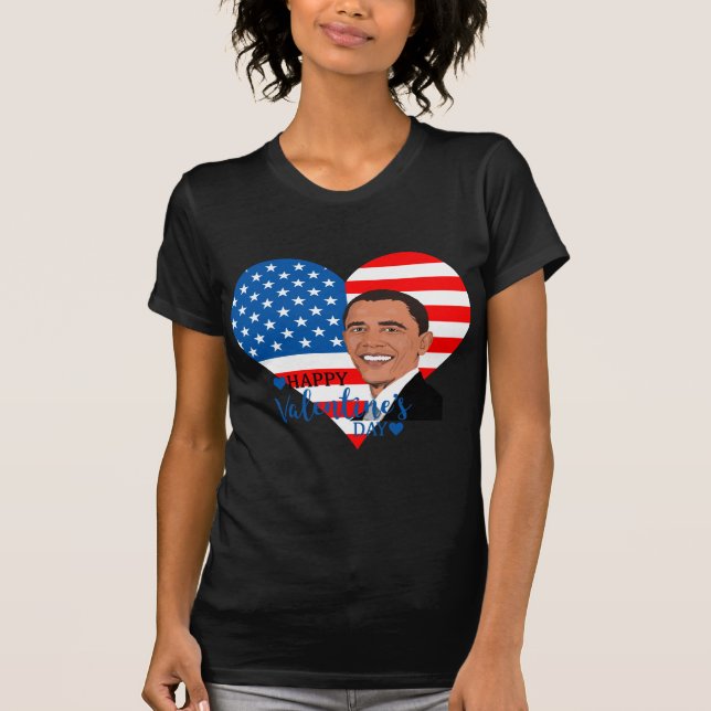 barack obama valentine t shirt (Framsida)
