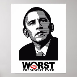 Barack Obama, värst president någonsin Poster