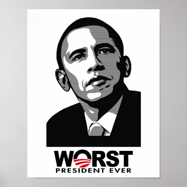Barack Obama, värst president någonsin Poster (Framsidan)